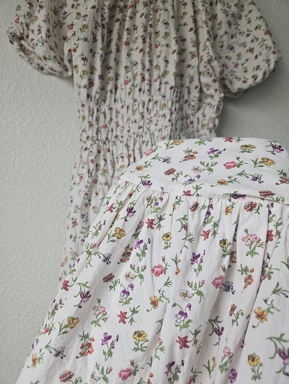 Christy Dawn the Brynne dress in cream garden, small - Picture 7 of 10